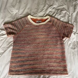 Madewell shortsleeved, multi-color sweater. size M